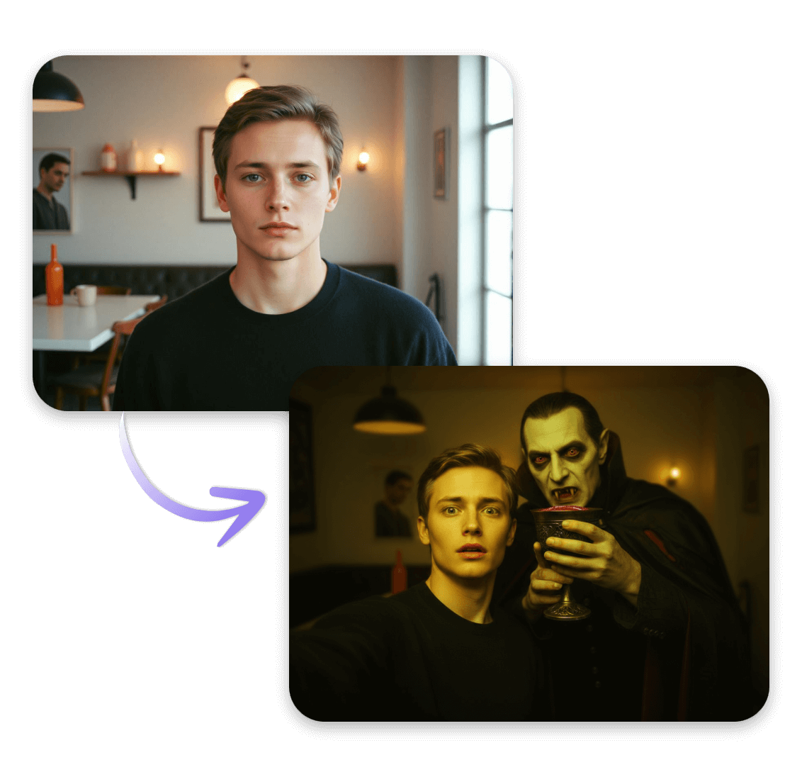 Create a co photo with a vampire in your picture