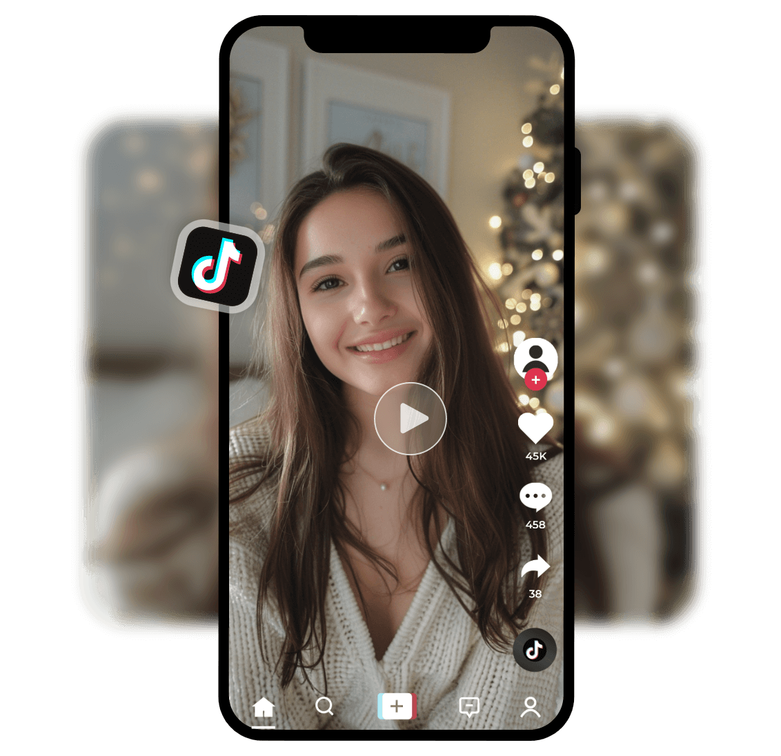 Crie um vídeo de destaque de uma garota para o TikTok