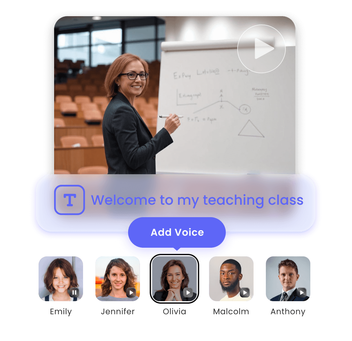 Create a talking spokesperson from a photo of a female teacher in a chosen ai human voice