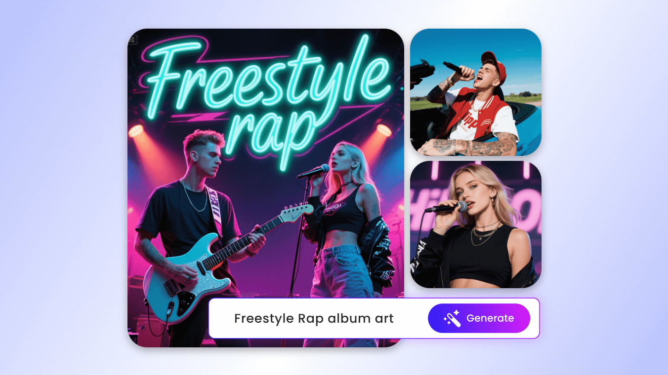 Create ai freestyle rap album cover art from text