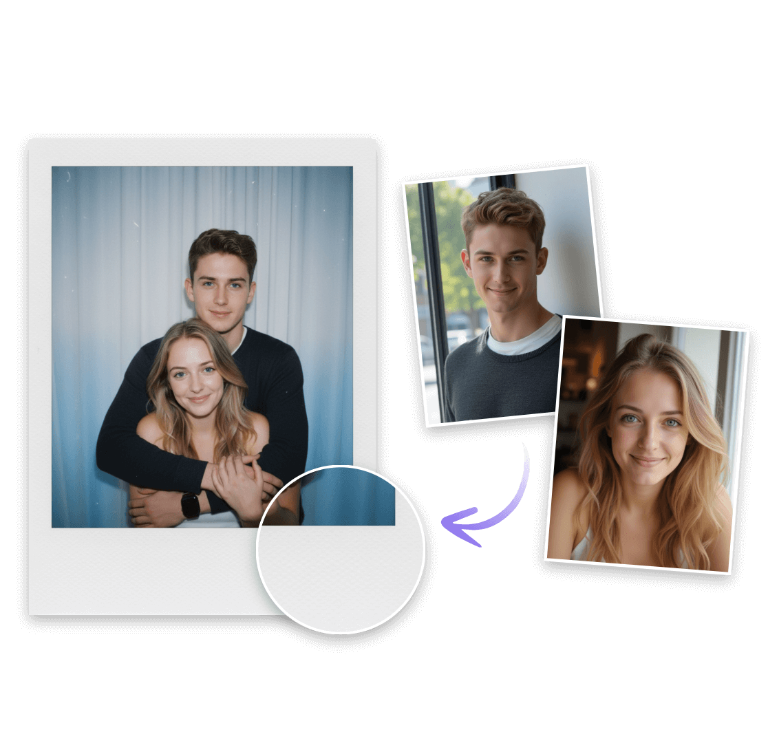 Create an ai polaroid photo with authentic polaroid elements