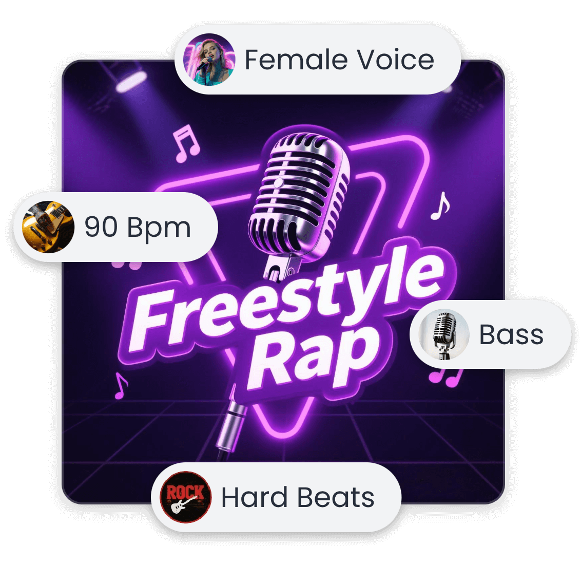 Create custom freestyle rap with your prompts