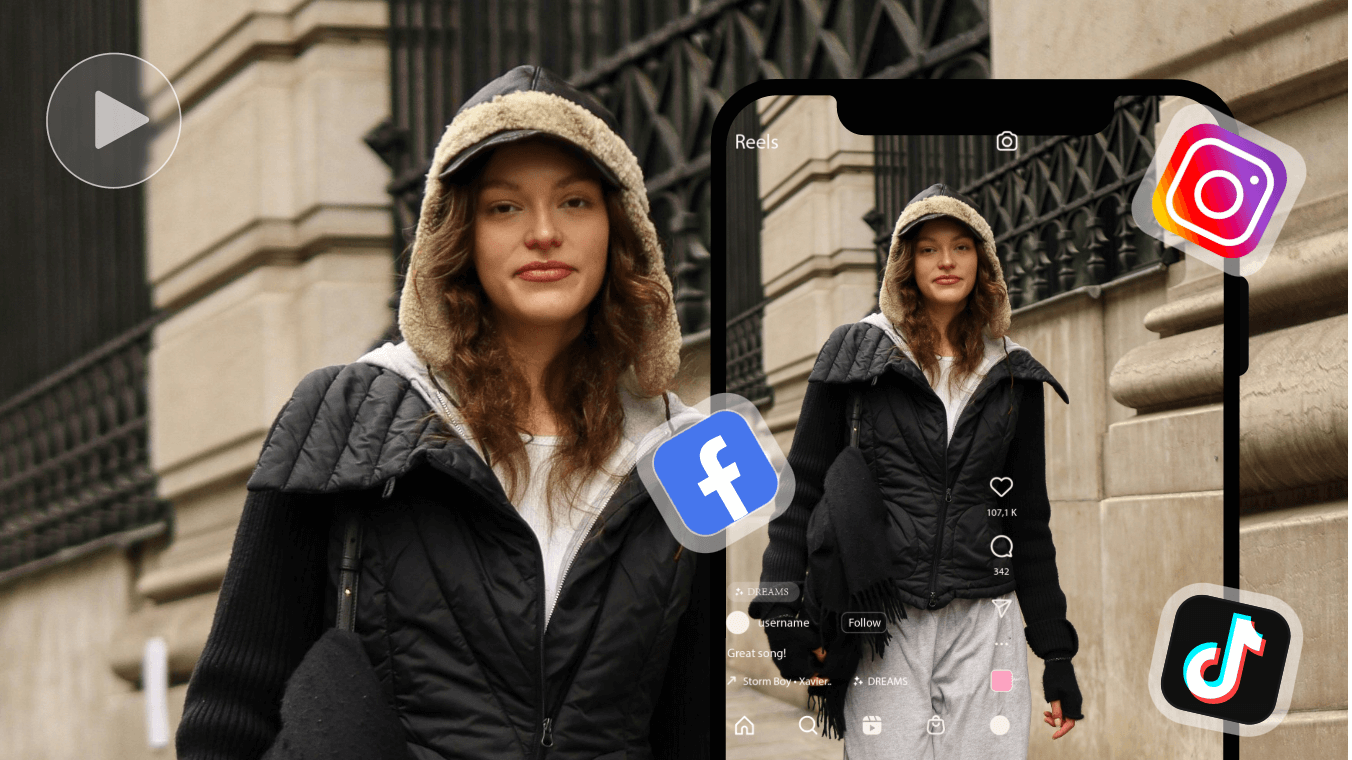 Create facebook ads in clipfly and post it on other social media