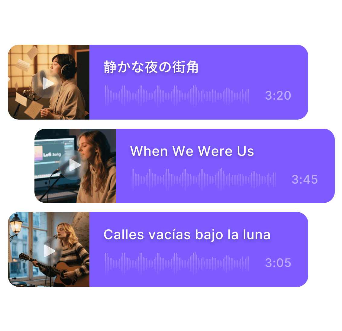 Create lofi songs with different languages