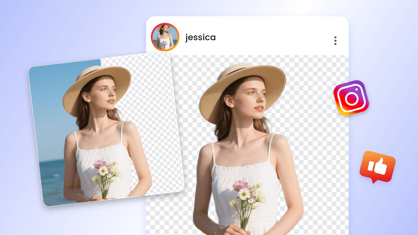 Create transparent backgrounds for social media graphics