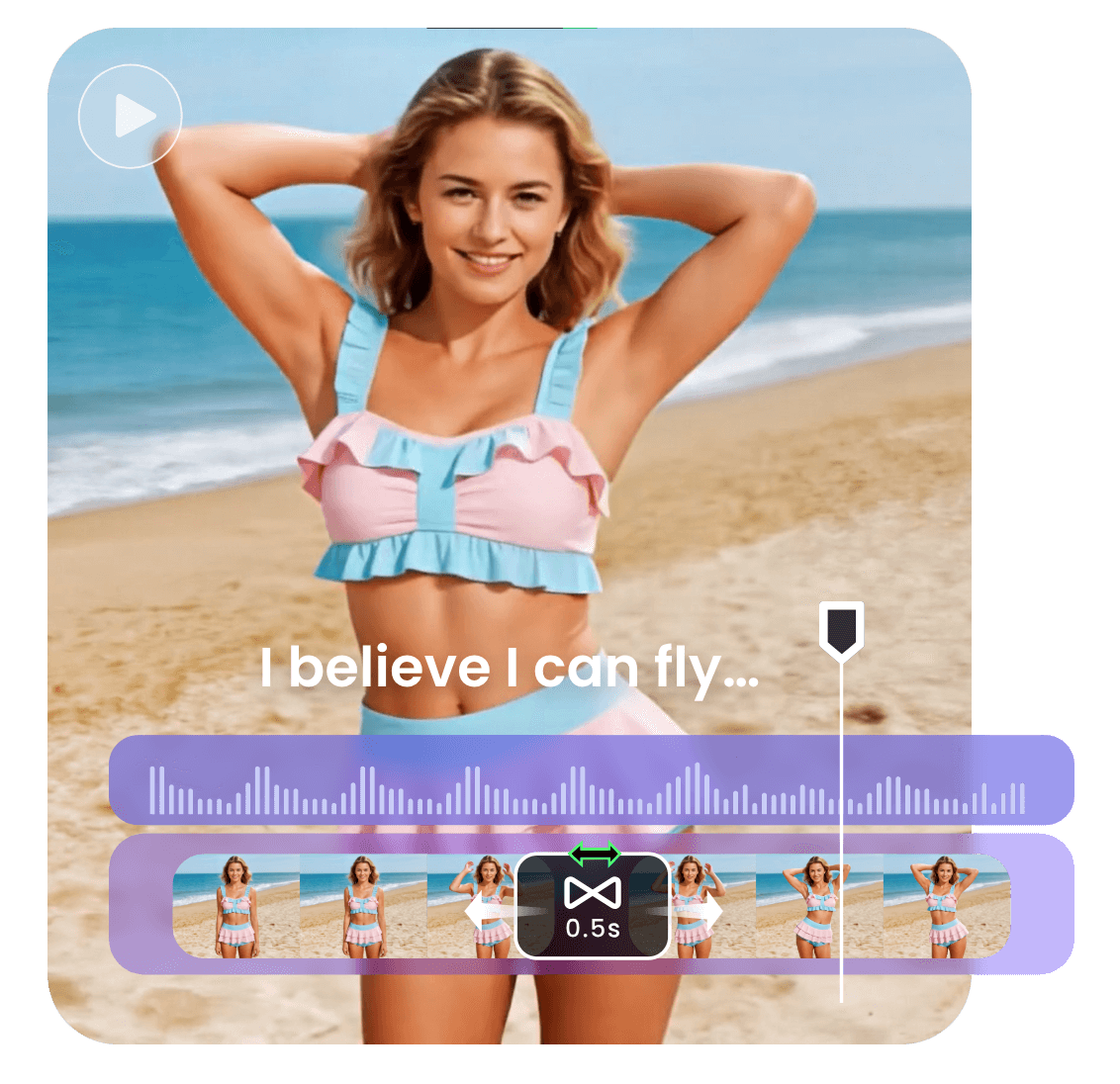 Creative editing for sway dance generator clips
