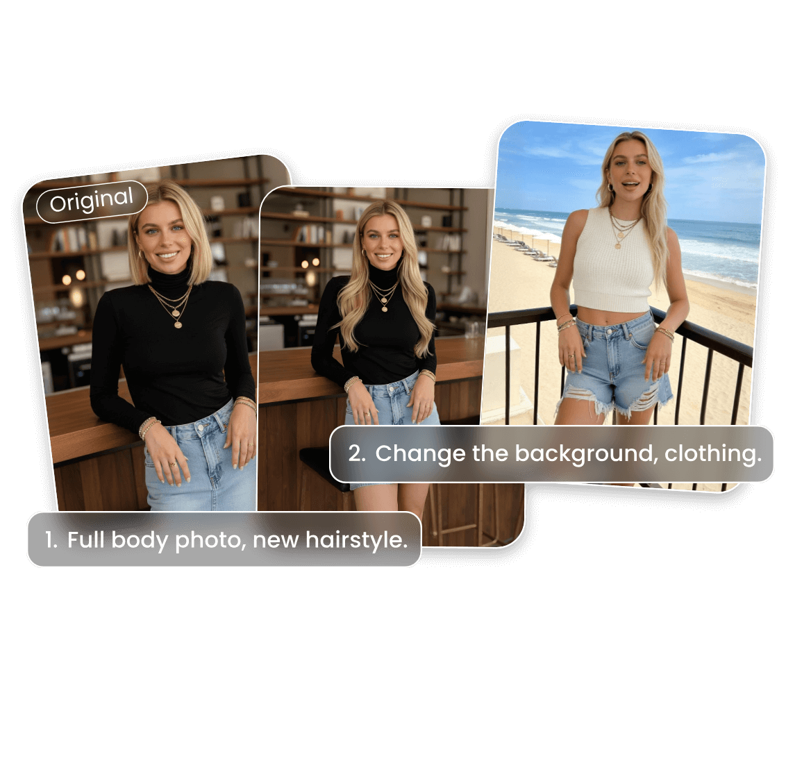 Customizable your girls hairstyle background and clothing using AI girlfriend generator