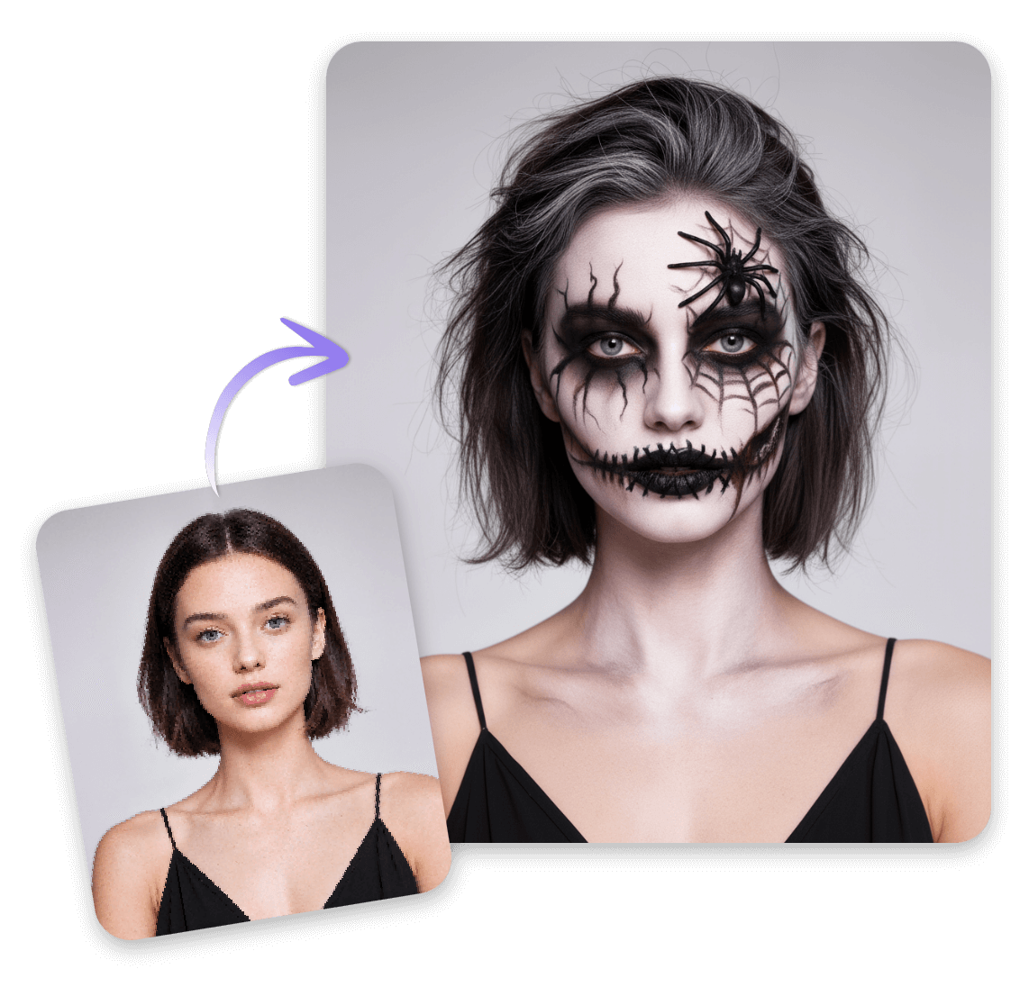 Éditeur de maquillage Halloween facile en ligne
