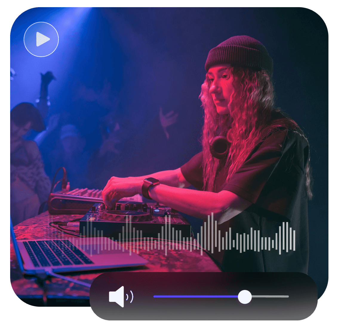 Passen Sie die Audio-Lautstaerke nach Wunsch an