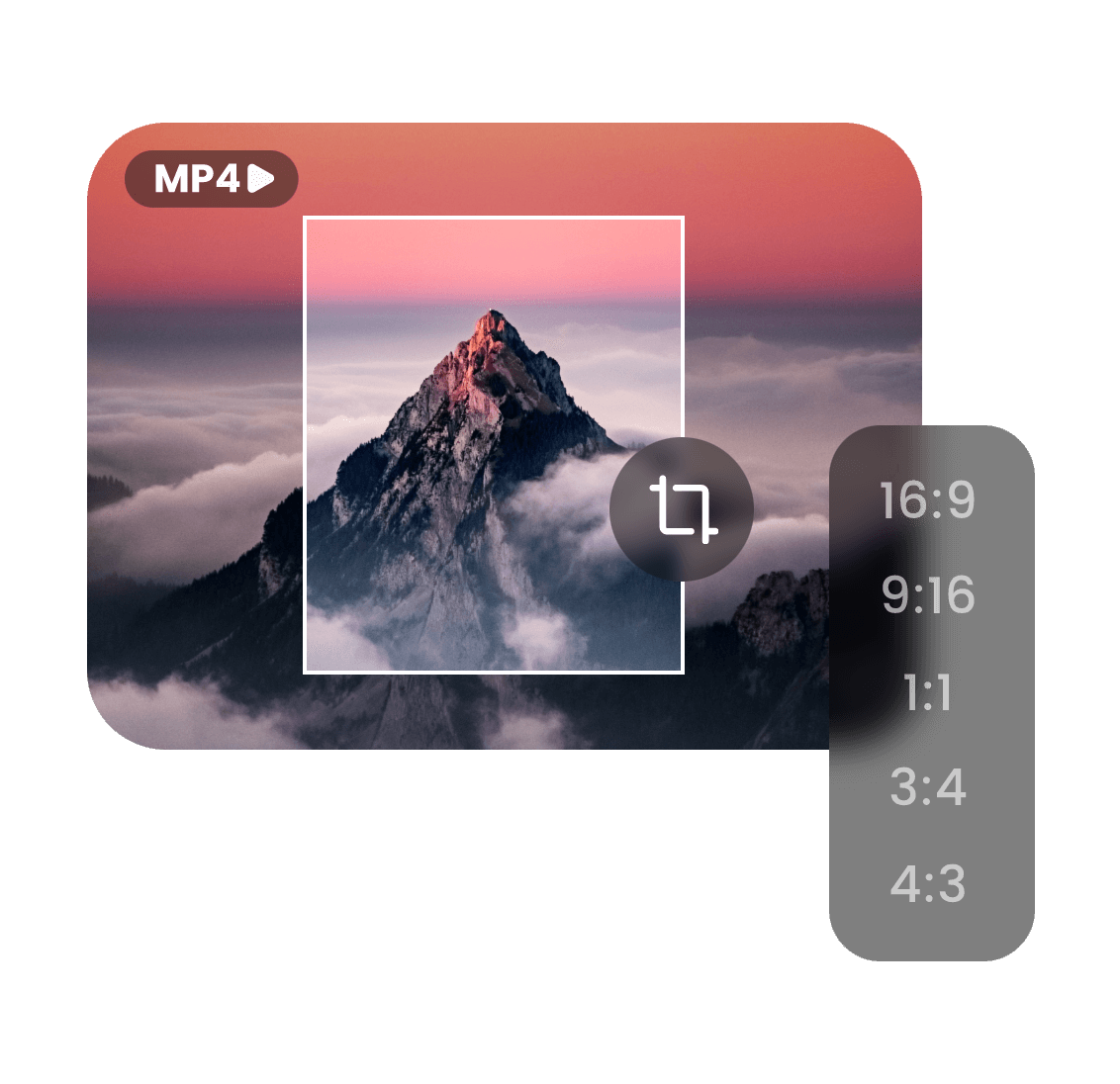 Customize your aspect ratio forexample the mountain landscape