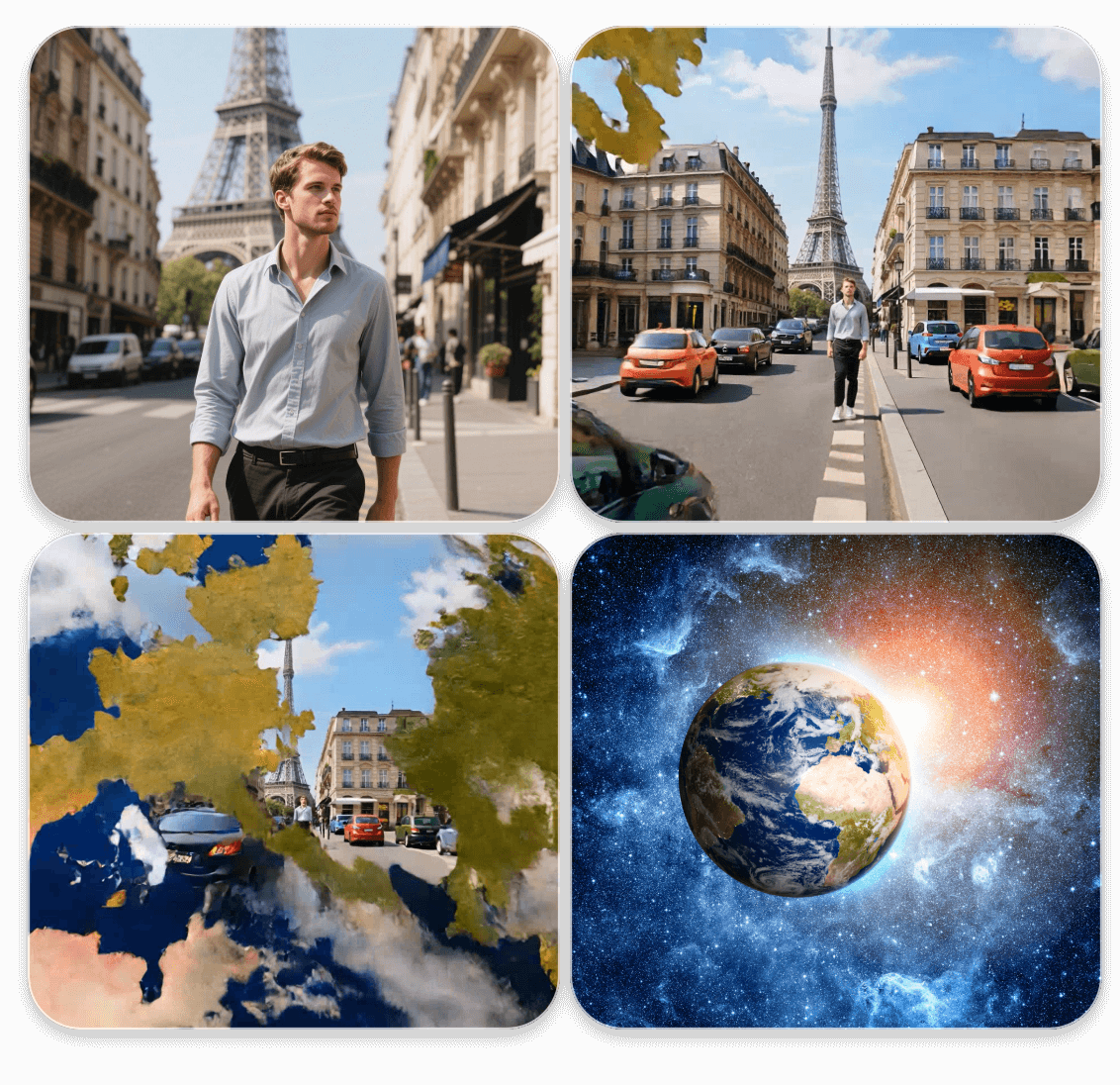 personnaliser les niveaux de zoom arrière, les scènes, la vitesse et les angles de caméra