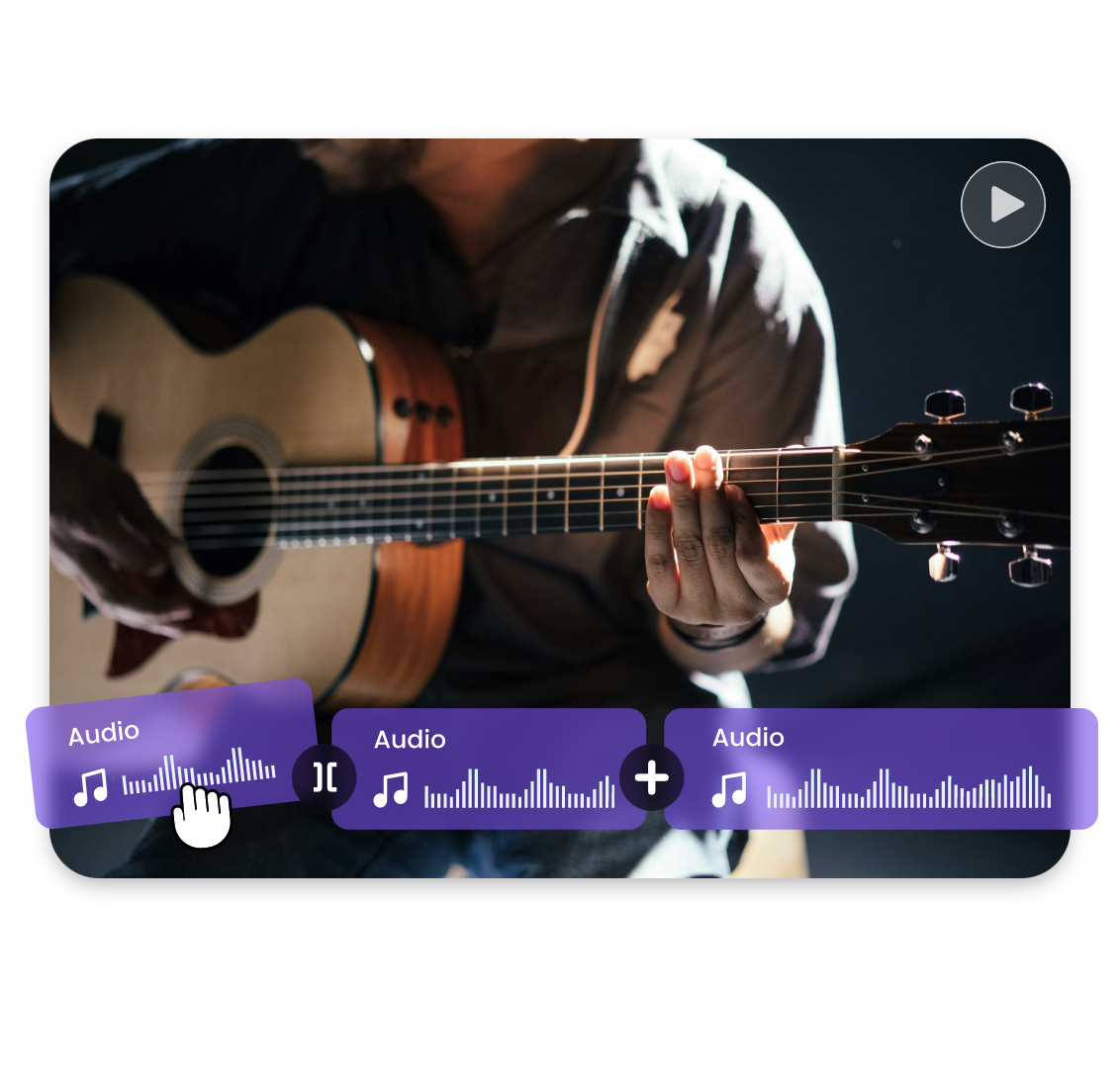 Cut split combine to edit your audio file