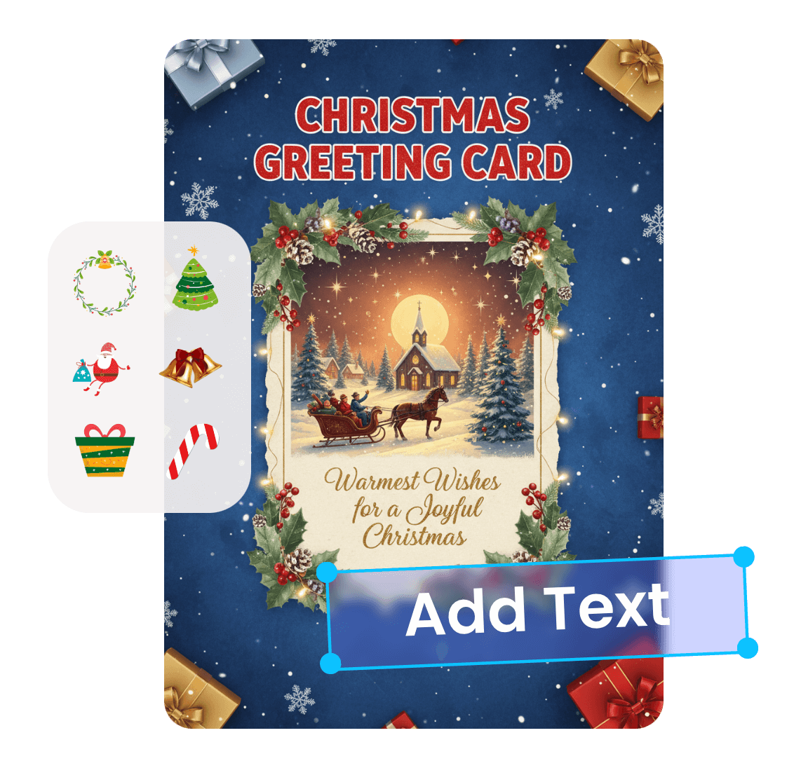 Créer facilement des cartes et autocollants de Noël personnalisés en ligne