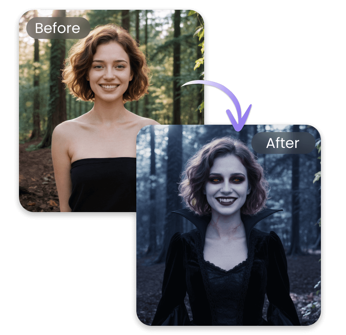 Easily transform your photo into a vampire portrait