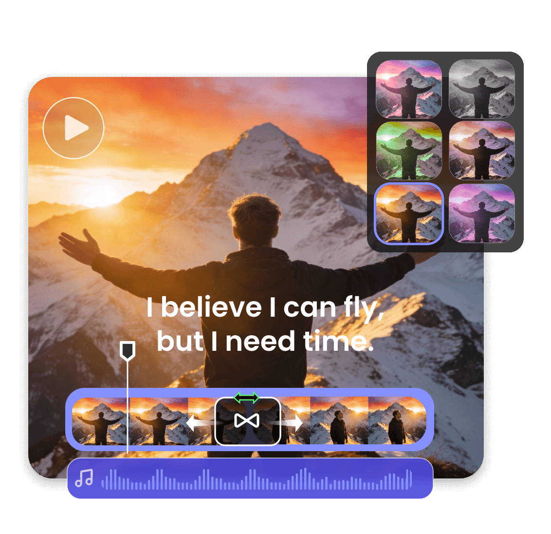 Edit ai extended video in clipfly video editor
