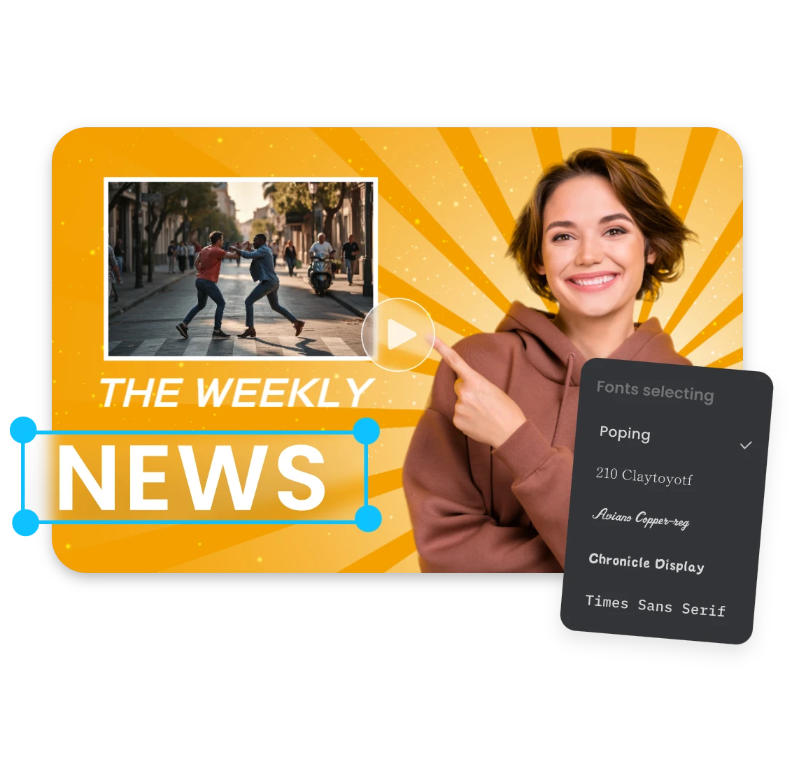 edite um vídeo de notícias falsas com ia no editor de vídeo do clipfly