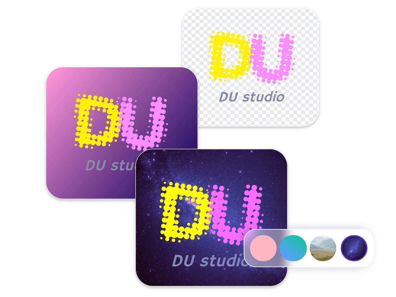 Edit background free logo with various design tools