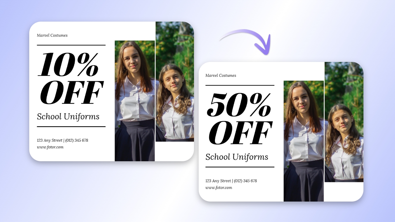 Edit text in image for marketing and advertising