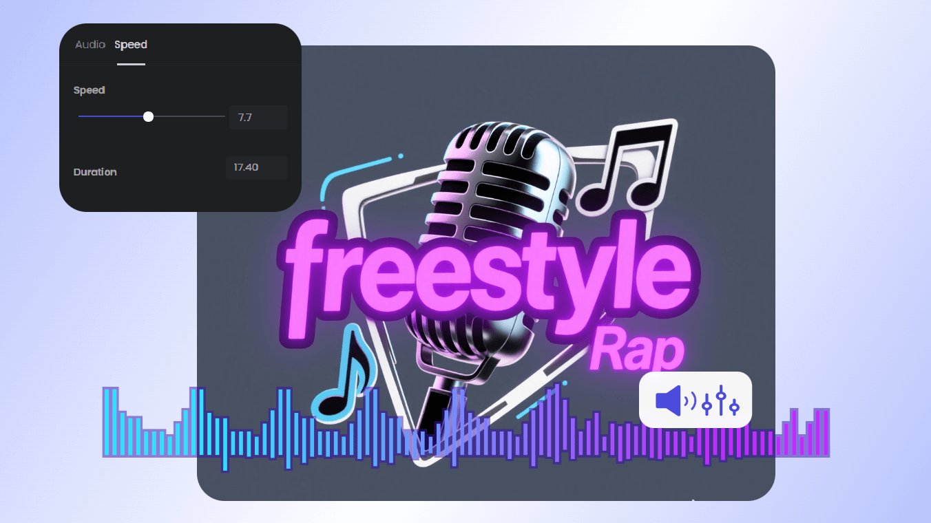 Edit your freestyle song and create a freestyle rap video