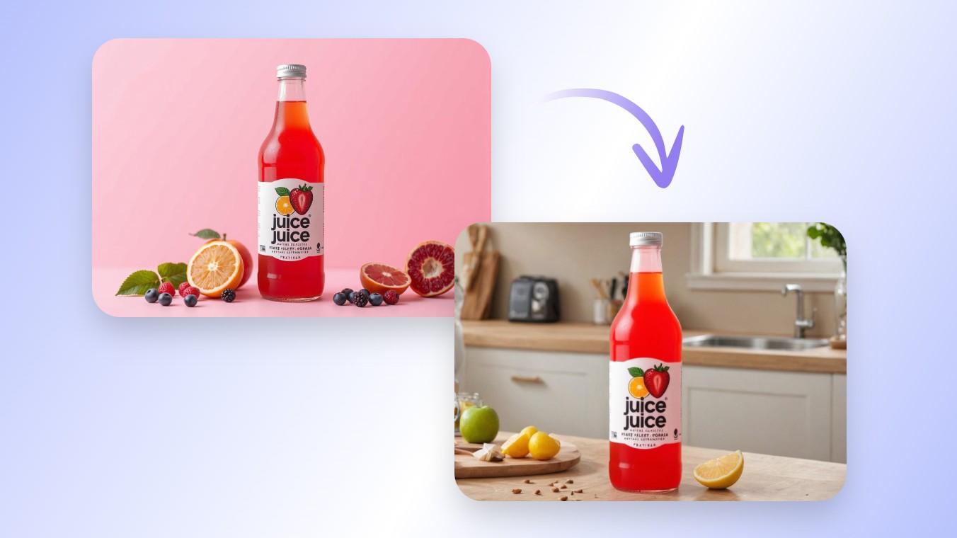 Enhance a product display image with clipfly background generator