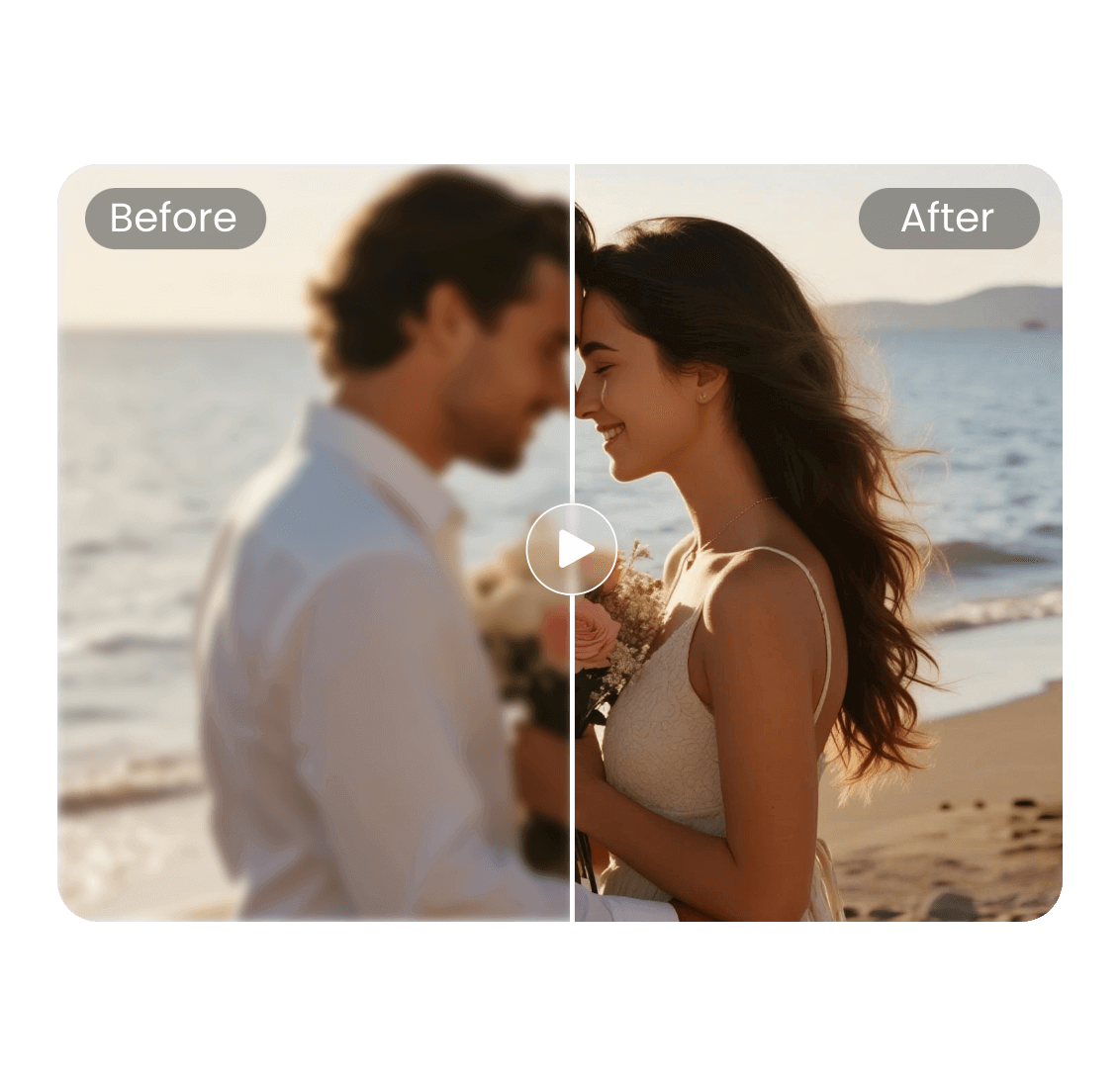 Enhance the video quality of a wedding anniversary video