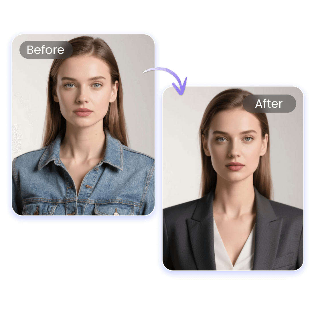 Formal attire photo head swap effect