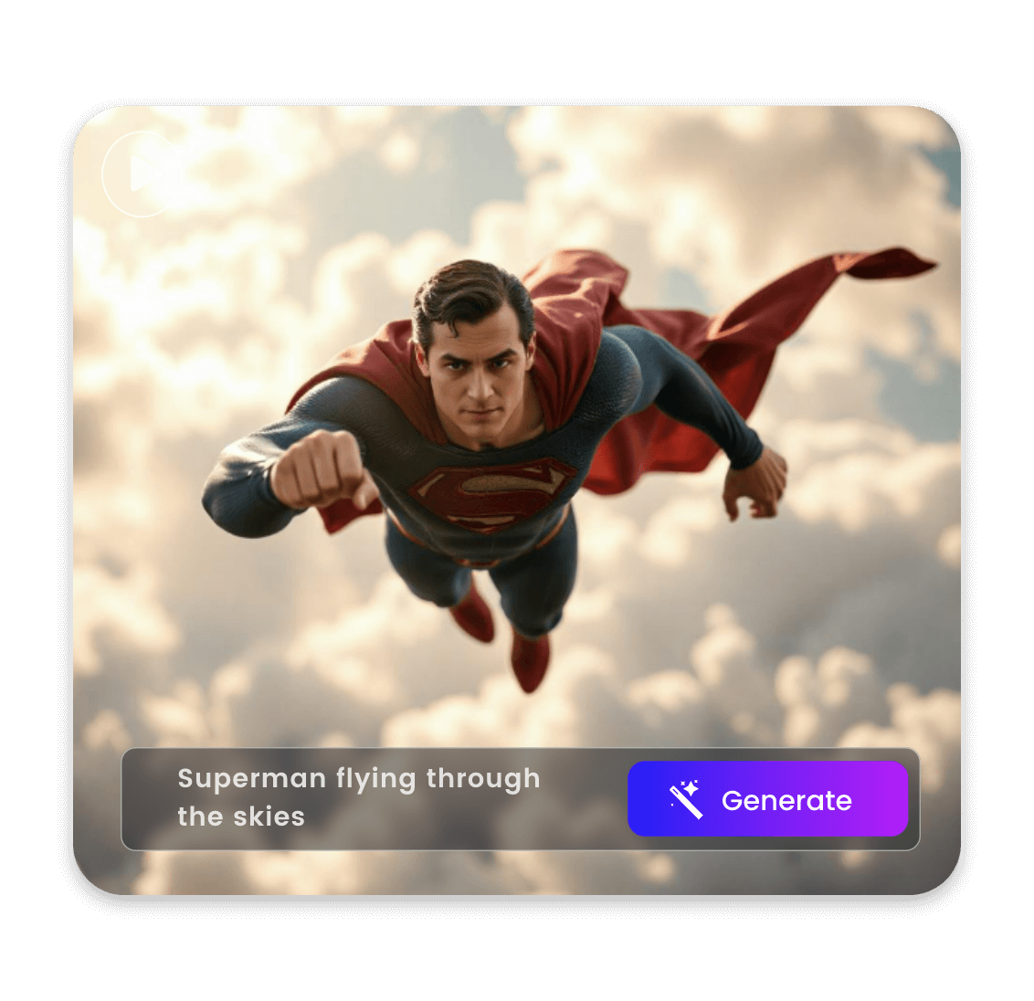 Generate AI Superman video from text in diverse forms