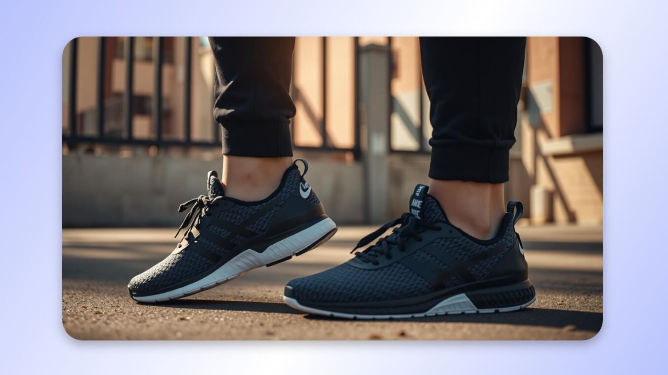 Gere uma imagem de apresentação do produto para um tênis de corrida