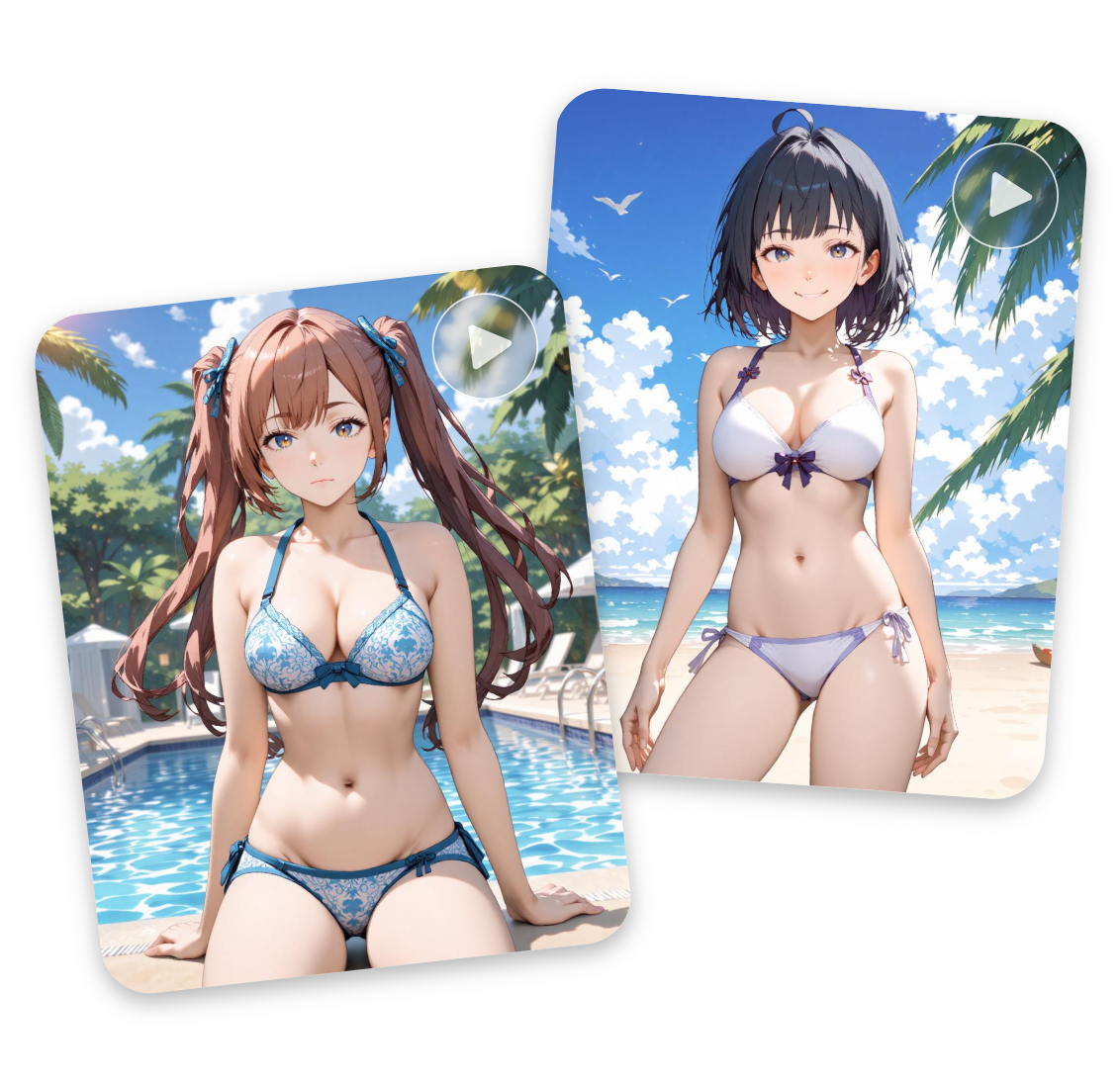 イラスト風のAIグラビア動画を生成