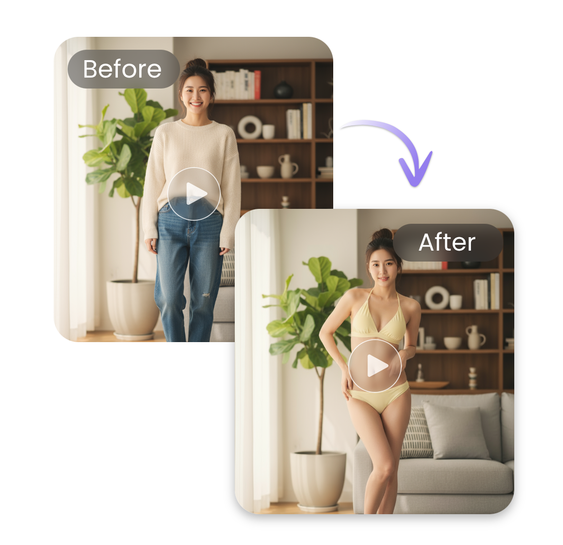 AIで服を脱がす動画を生成