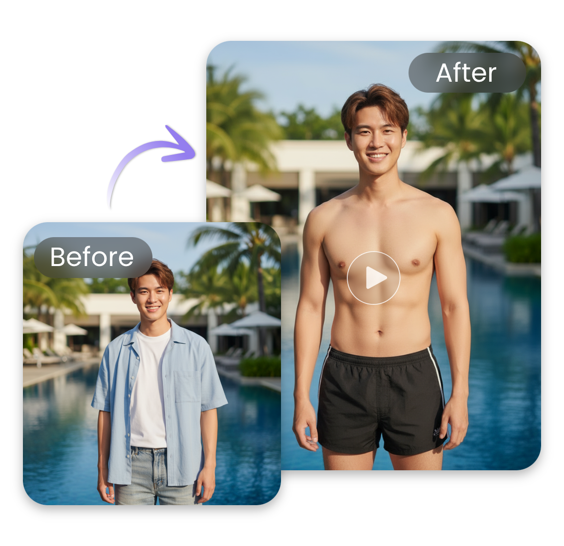 男性の生成AI動画グラビアにも対応