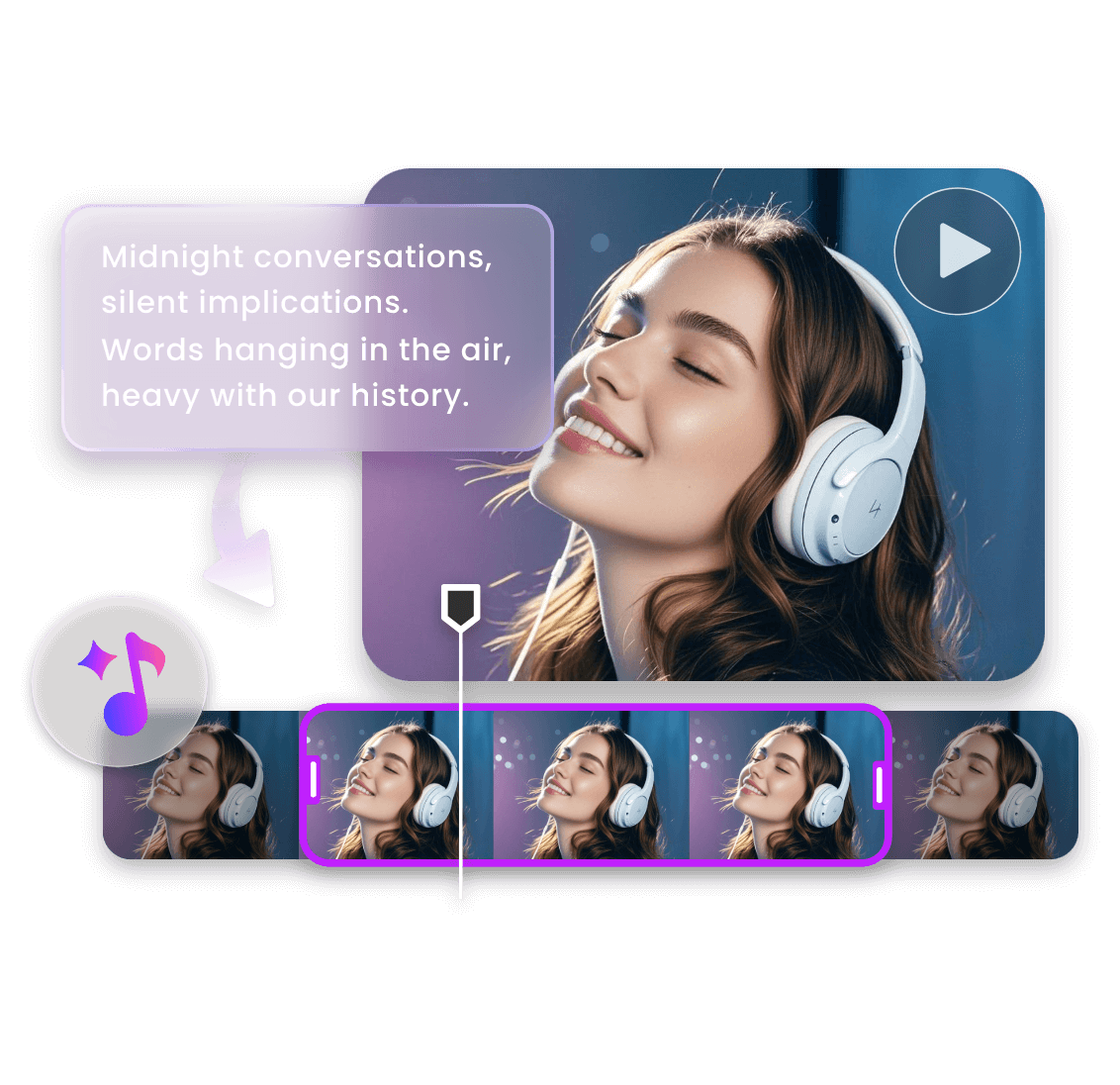 Generate ai music or audio from text in clipfly audio clipper