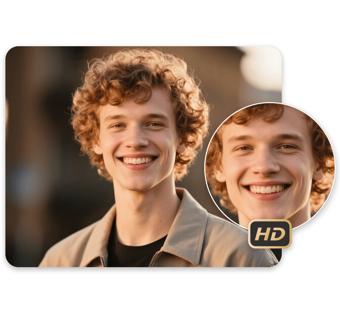 Generate an hd image of ai blond hair boy