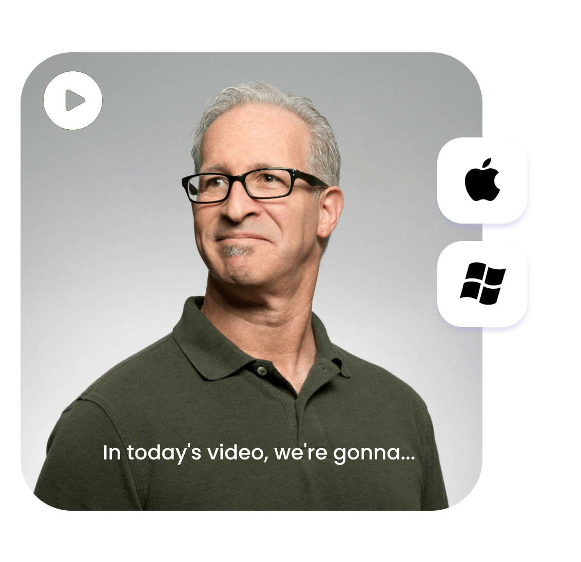 Generate captions for a mans video in clipfly