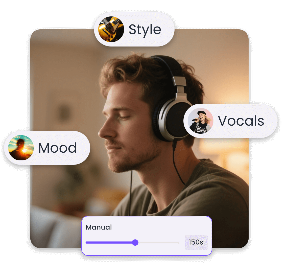 Generate different genres of music like pop rock and country music