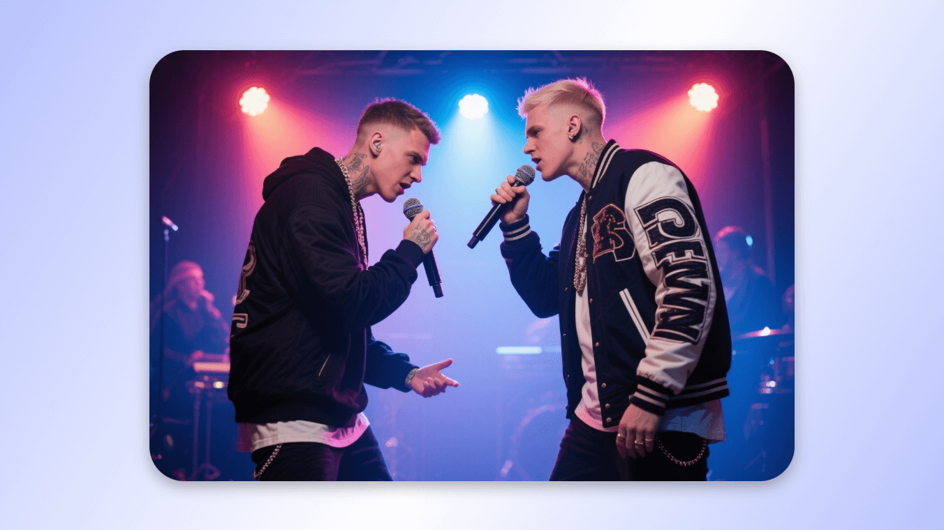 Generate diss track music for rap battles