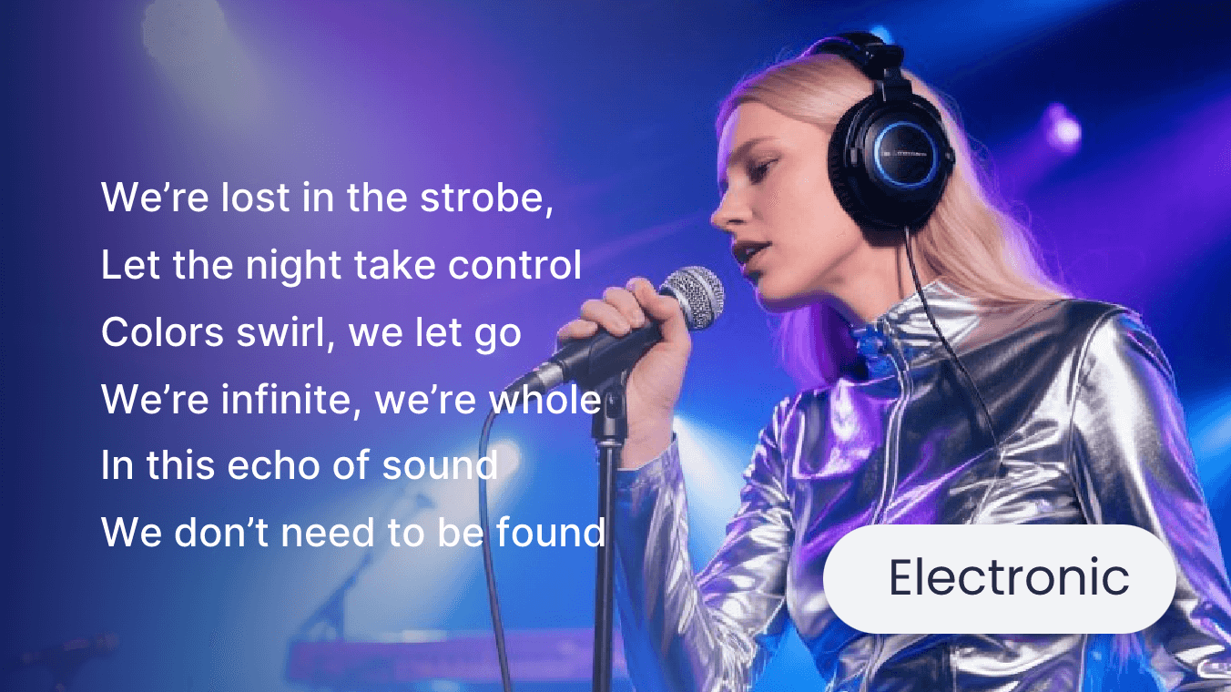 ハイテンションな雰囲気を演出するAIエレクトロニカ作詞