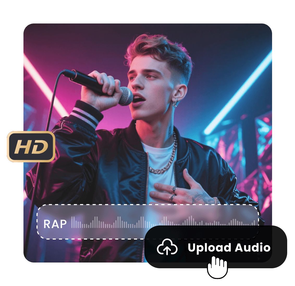 Generate hd freestyle rap audio in clipfly