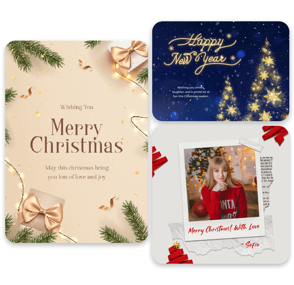 AIを使ってクリスマスカードやロゴなどのデザイン素材を生成するクリスマス加工