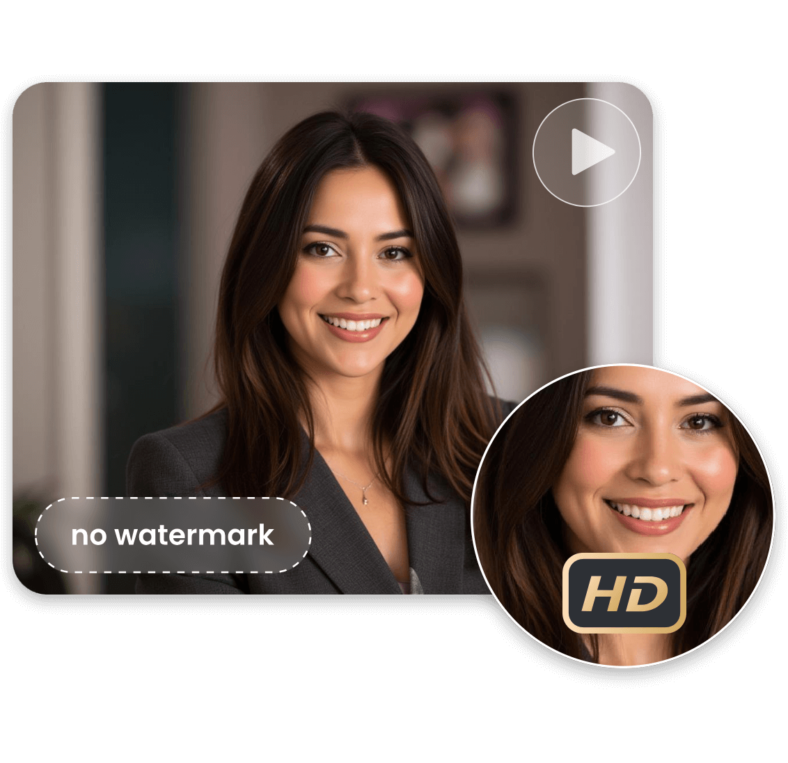 Get an hd video of a female ai spokesperson