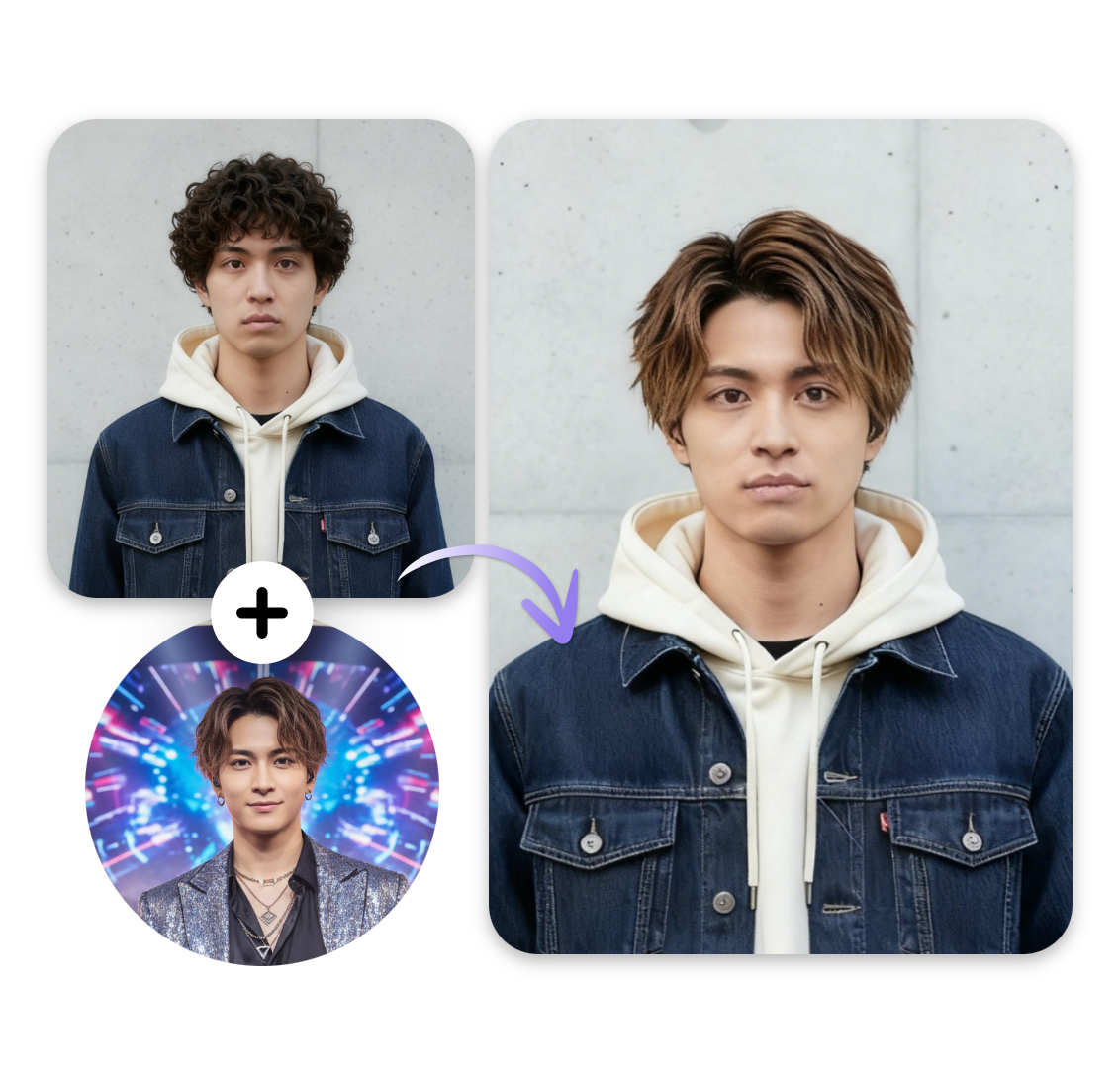 有名人髪型試着シミュレーションメンズ