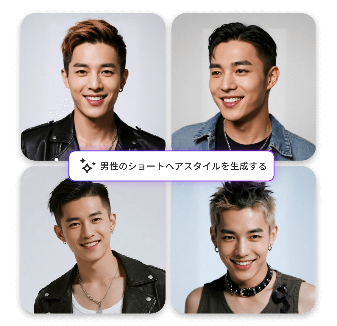 髪型診断複数パターン比較メンズ