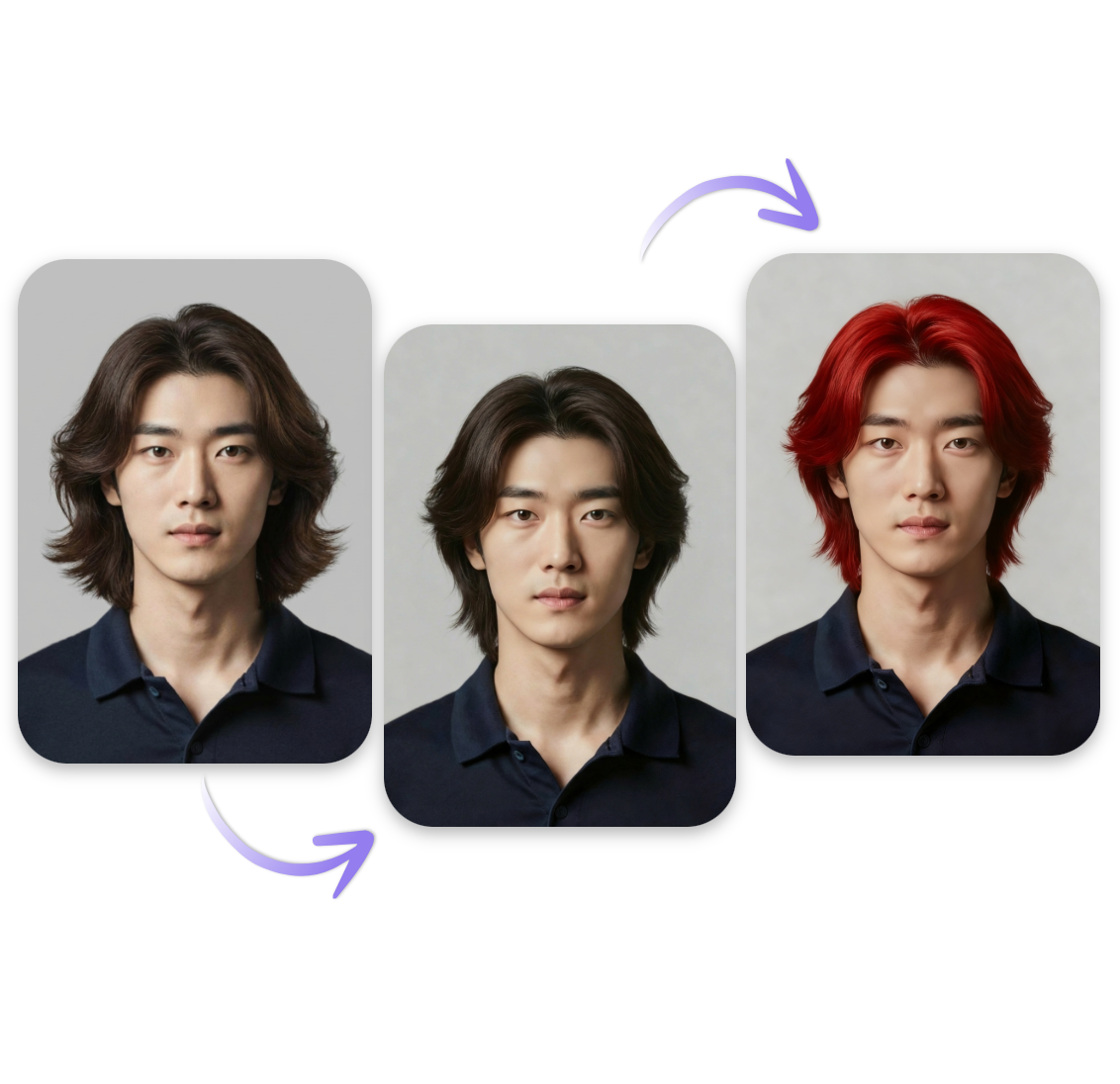 髪色髪量調整シミュレーションメンズ