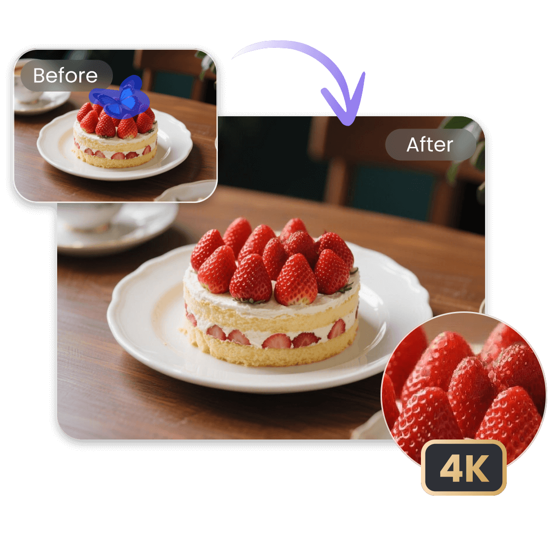 High resolution 4k cleanup output