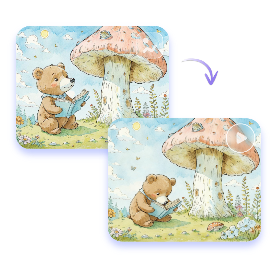 子ども向け絵本のイラストを動かす