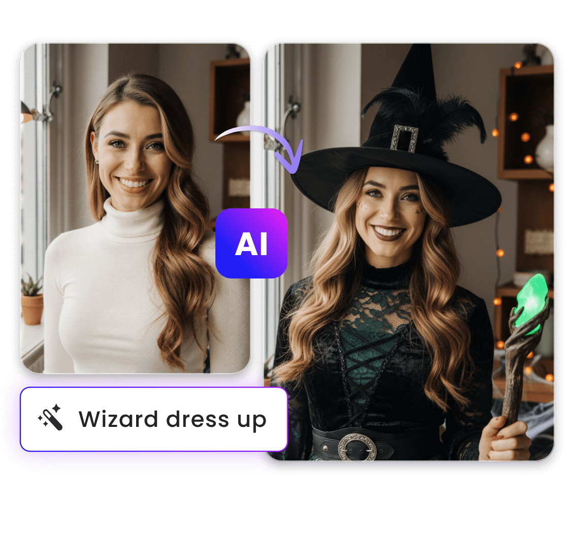Einfacher Bild-zu-Hexe-Generator von Clipfly