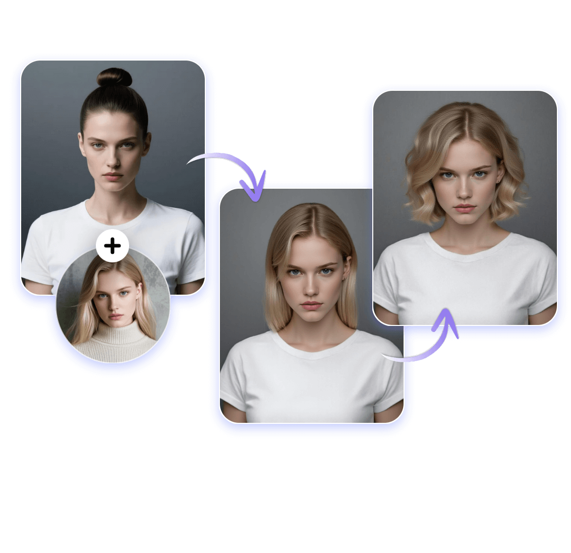 Keep or change hair while swapping heads featuring a blonde