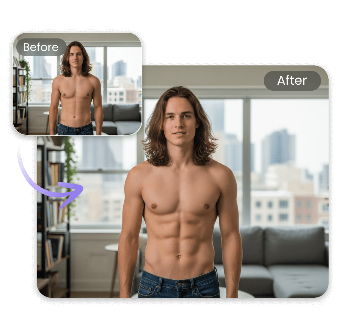 Maintain the character consistency in a male portrait