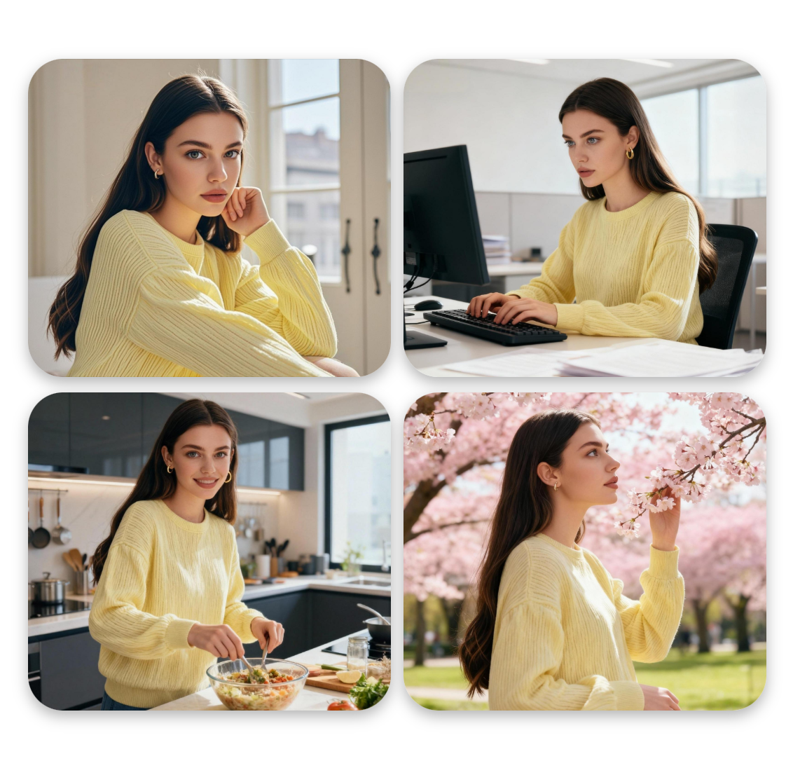 Maintain character features across different angles scenes