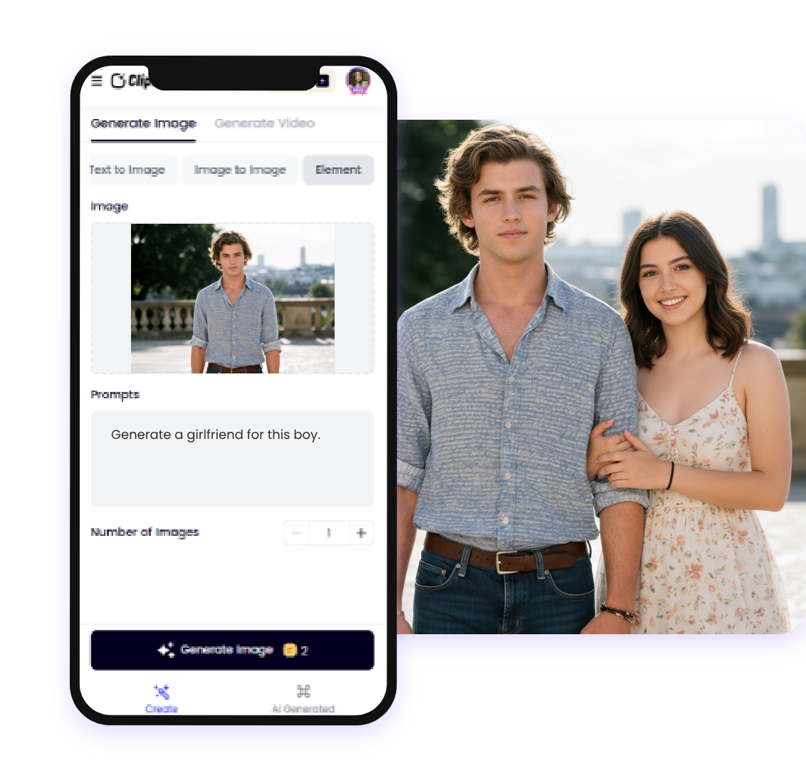 Make AI boyfriend for the beautiful girl wearing a floral print dress